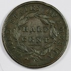 1835 Half Cent   Natural Uncleaned   Xf   168276