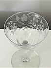 Vintage Etched Glasses Set Of 4 Sorbet Champagne Cocktails Floral 5 75-inch