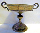Antq German 750 Silver Compote Tazza Pedestal 17th Century Wriggle Work Design