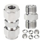2x 304 Stainless Steel Compression Tube Fitting  Union  3 8  Od X 3 8  Od C363