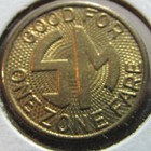 1969 Santa Monica  Ca Municipal Bus Lines Transit Token - California Calif 