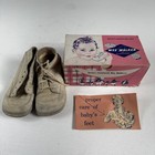 1950s Wee Walker White Leather High Top Baby Shoes Original Box And Paperwork