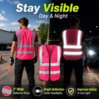 Custom Logo Reflective Safety Vest Hi Vis Protective Workwear Vest Men Women