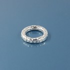 Sterling Silver 12mm Hammered Round Donut Ring Link Clasp Connector  44083