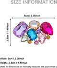 2pcs Brilliant Multicolored Crystal Shoe Clips Buckles Rhinestone Removable D   