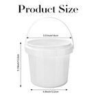 13 Pack White Plastic Bucket With Handle And Lid 1 5 Quart Food Storage Conta   