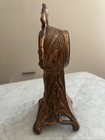 Antique Art Nouveau Figural Lady Mantel Clock New Haven C1900 Not Tested