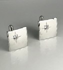 Sterling Silver Men s Cz Cuff Links Stamped Sterling M