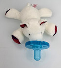 Wubbanub Infant Baby Soothie Pacifier Baby Polar Bear White Red Plaid Plush Toy