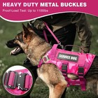 Service Dog Vest Harness For Medium Dog  Tactical Working Molle Vest With 10 Pet