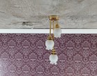 Dollhouse Tall Tulip Ceiling Light Hanging Electric 12 Volt 1 12 Scale Miniature