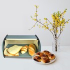 Sotech Blue Bread Box Kitchen Container For Bread Food Storage Vintage Boxes
