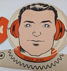 Rare Vintage 1950s Kid s Space Man Paper Mask Costume Halloween Made In Usa