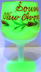 Antique Wine Goblet Souvenir New Avon Mn Heisey Custard Glass Beaded Swag Eapg