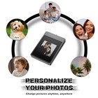 E-ink Photo Keychain With Find My Tracker  Picture Keychain custom Solid Black
