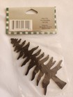 Darice Rustic Accents Medium Pine Trees Rusted Metal Primitive Christmas Nos