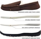 Mens Moccasin Slippers Indoor Outdoor House Slippers Warm Plush Fuzzy Memory Bro