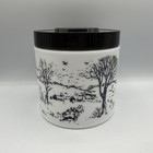 Maxwell House Container Canister Black   White Design Vintage 1960   s Milk Glass