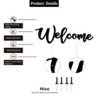 Welcome Metal Sign  Wall Decor welcome Signs 14 Inches  Black