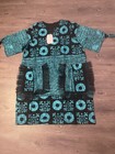 Handmade Women s Black Kaftan One Size  Cotton Material Wax Fabric Style