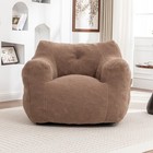Bean Bag Sofa Chair With Armrests  High-density Foam  Coffee Teddy