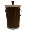 Vintage Mcm Ice Bucket Kromex Walnut With Chrome 60 s Cocktail Bar Mid Century