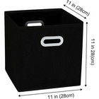 Fabric Cloth Storage Bins cube Organizer With Dual Handles Foldable Baskets For