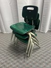 Vintage Metal   Wood Stacking School Chairs Set Of 3 Raymond Loewy Brunswick Lot