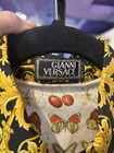 Vintage 1990s Gianni Versace Silk Blouse W  Baroque Butterfly Fruit Print 