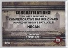 2017 Topps The Walking Dead Evolution Manufactured Bat Relics Negan Smith 13iq
