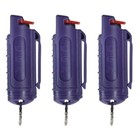 3 Pack Police Magnum 1 2oz Pepper Spray Hard Case Purple Molded Keychain Defense