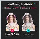 Liene Pixcut S1 Photo Sticker Paper 4x7 With Ink Cartridge 72 Sheets New