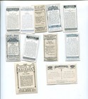11 Mixed English Vintage Cigarette Tobacco Collector Card Lot