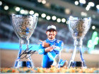 Kyle Larson 2-time Nascar Champion 2025 Hendrick Trophies Autographed 8x10 Photo