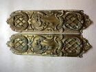 Antique Lot Of 2 Brass Door Back Plates