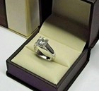 3ct Round Lab Created Diamond Solitaire Engagement Ring 14k White Gold Plated