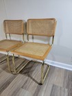 Lot Of 2 Vintage Mid Century Modern Rattan Dining Chairs Read Desc 
