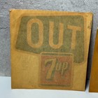 Vtg Sign In Out 7up Soda Door Push Dri-mark Decal Original 1960s Nos New  5x5 