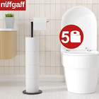 Black Toilet Paper Holder Stand And Dispenser For 4 Spare Rolls stainless Steel 