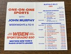 Rare 1989 Buffalo Bills Pocket Schedule Valu Home Centers Version Wben 930