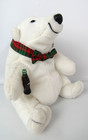 Coca-cola Polar Bear 6  Bean Bag Plush W  Bow   Mini Coke Bottle 1997 Style 0105