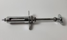 O m  Franklin Serum Co 10cc Veterinary Livestock Syringe Metal Glass