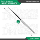 Gillies Retractors Large Skin Hook 4mm Dia 7  Surgical Dermatology Instruments