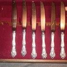 Alvin Sterling Silver   925  Antique Knives Set With Ornate Handles  Set Of 6