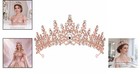 Vintage-inspired Rose Gold Crown Tiara - Perfect For Weddings And Celebrations