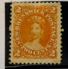 New Brunswick 1860 Queen Victoria 2c Sg12 Mint   5c Green Used     High Cv