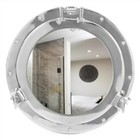 12 Inches Aluminum Ship s Porthole Circular Mirror With Nickel Chrome Polished