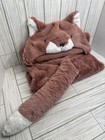 Pottery Barn Kids Dusty Pink Plush Fox Hooded Towel Soft 32x23 Baby See Details