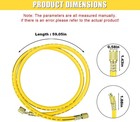 59  R134a Ac Refrigerant Charging Hose With 1 4  Sae Flare  600 Psi Tube Yellow