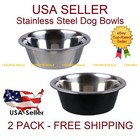  2  Stainless Steel Dog Cat Pet Bowl Large 52 4 Oz  Food Or Water Bowl Dish